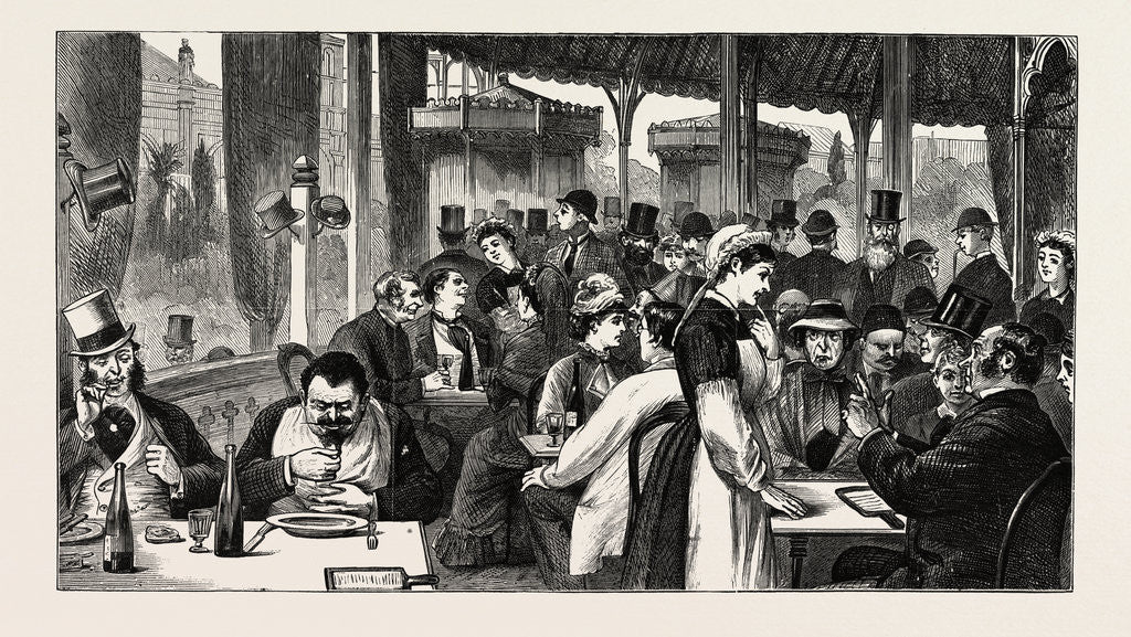 Detail of The Paris Exhibition, Where We Refresh: The Duval Restaurant, France by Anonymous