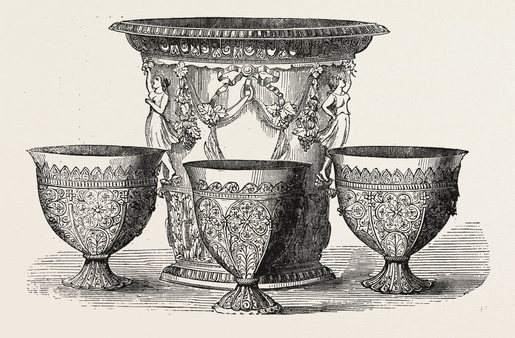 Detail of Silver Copa and Zarves Presented to Lady Nurses at Smyrna, Turkey, 1856 by Anonymous