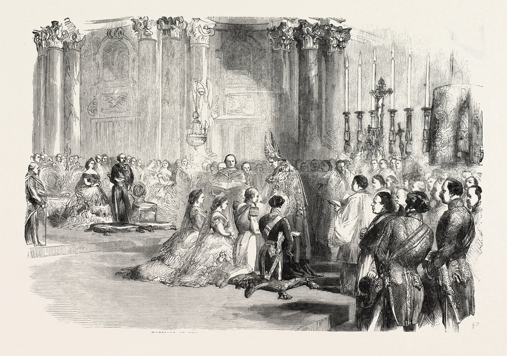 Detail of Marriage of the Infanta Amalia with the Prince of Bavaria, Madrid, Spain, 1856 by Anonymous