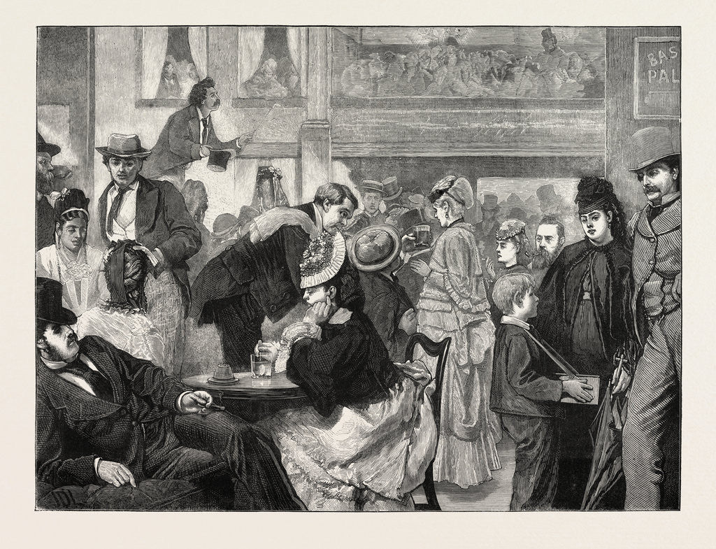 Detail of At a Music Hall in London, UK, 1873 by Anonymous