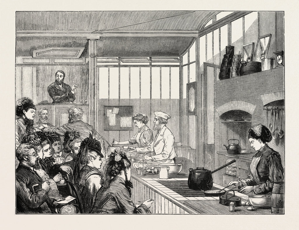 Detail of School of Cookery at the International Exhibition, Vienna, Austria, 1873 by Anonymous