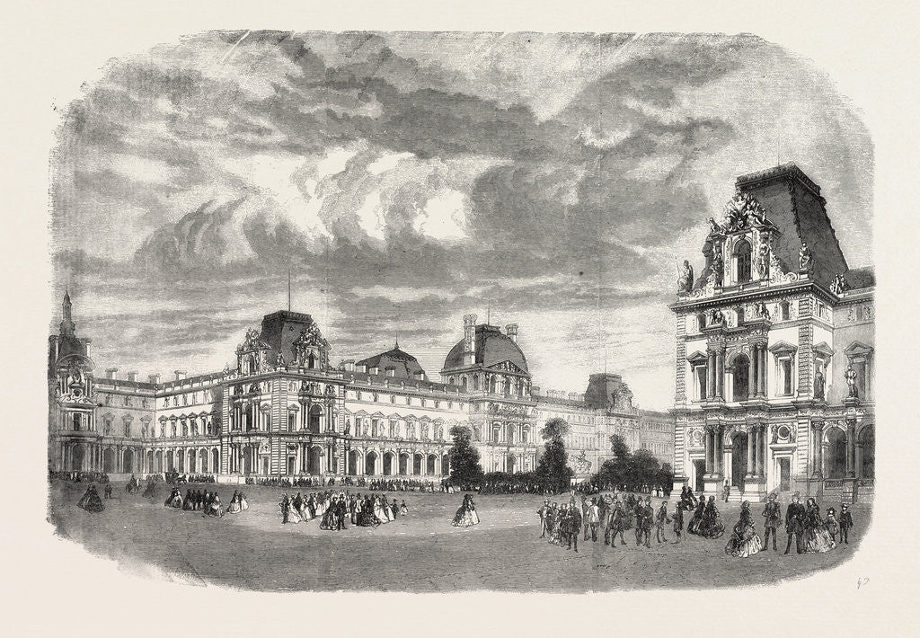Detail of New Court of the Louvre, Paris, France, 1856 by Anonymous
