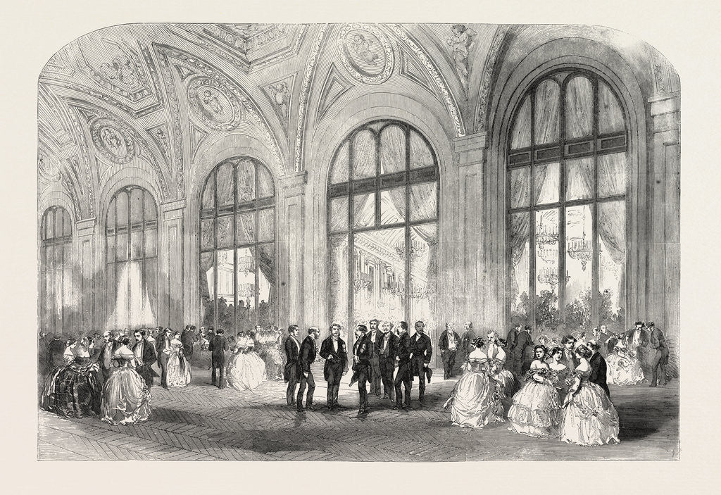 Detail of The American Ball, Hotel Du Louvre, Paris, France, 1856 by Anonymous
