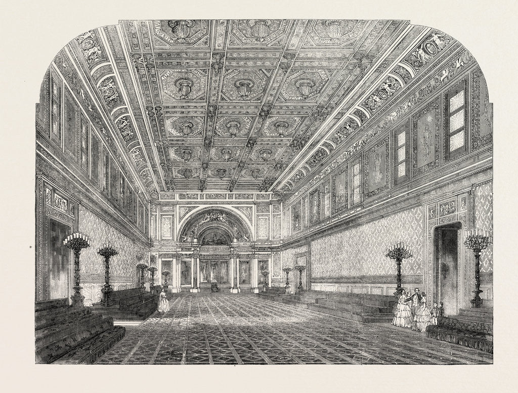 Detail of The New State Ballroom, Buckingham Palace, London, 1856 by Anonymous