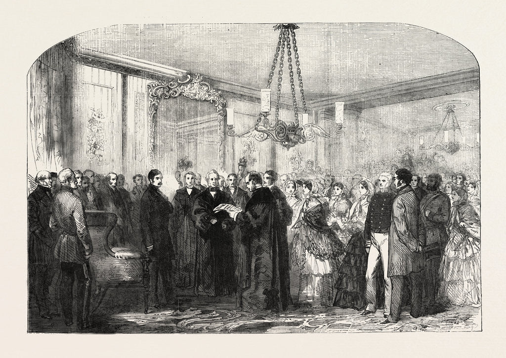 Detail of Reception of Major-General Sir William Fenwick Williams at Dover: The Reading of the Corporation Address, UK, 1856 by Anonymous