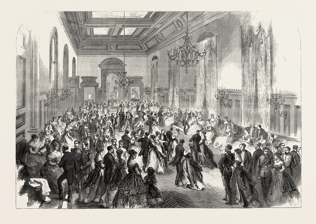 Detail of Closing of the Havre Maritime Exhibition: Ball at the Hotel De Ville, France, 1868 by Anonymous