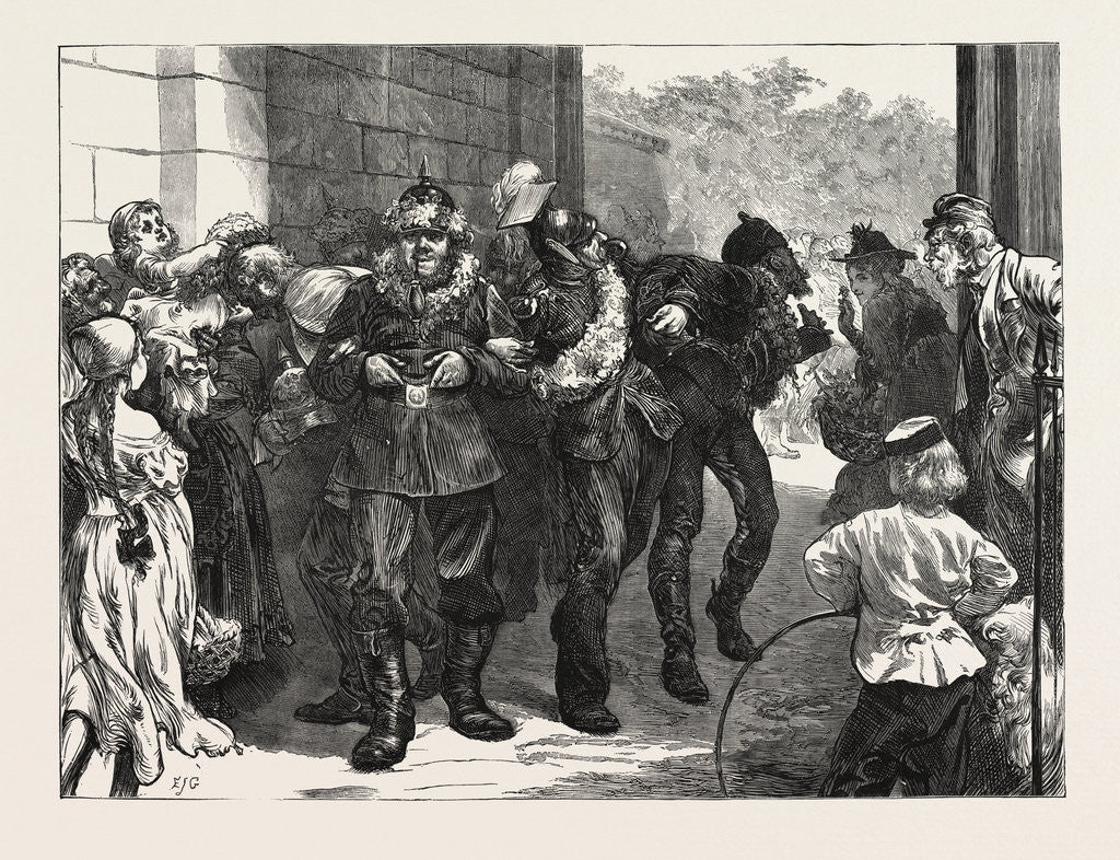 Detail of The The Victors Off Duty, Berlin, Germany, 1871 by Anonymous