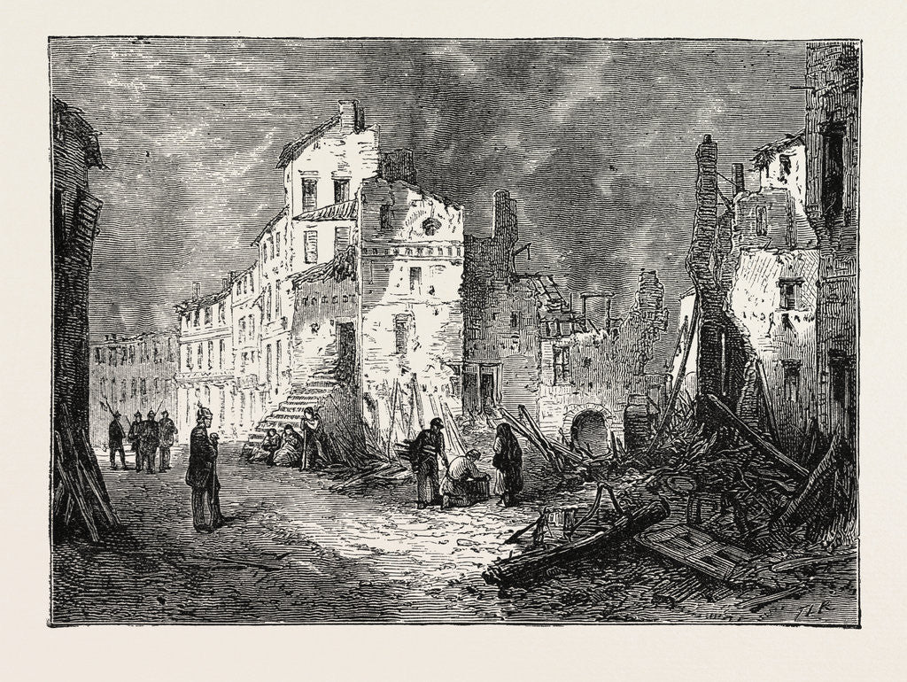 Detail of The Ruins of Thionville, after the Bombardment by the Prussians, France, 1871 by Anonymous