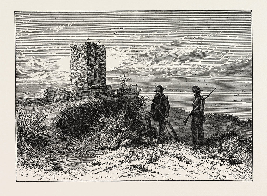 Detail of Moorish Tower at Gibraltar: Station of the Eclipse Expedition, 1871 by Anonymous
