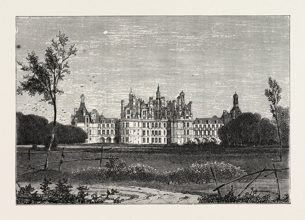Detail of The Front of the Chateau De Chambord, France, 1871 by Anonymous