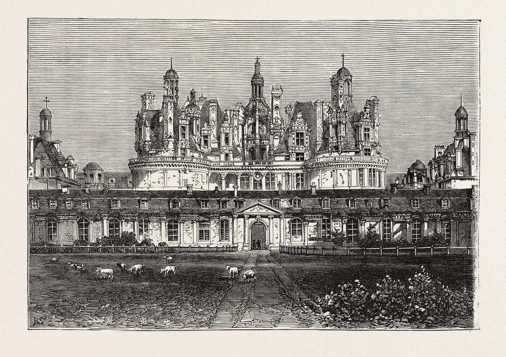 Detail of Chateau De Chambord, France, 1871 by Anonymous