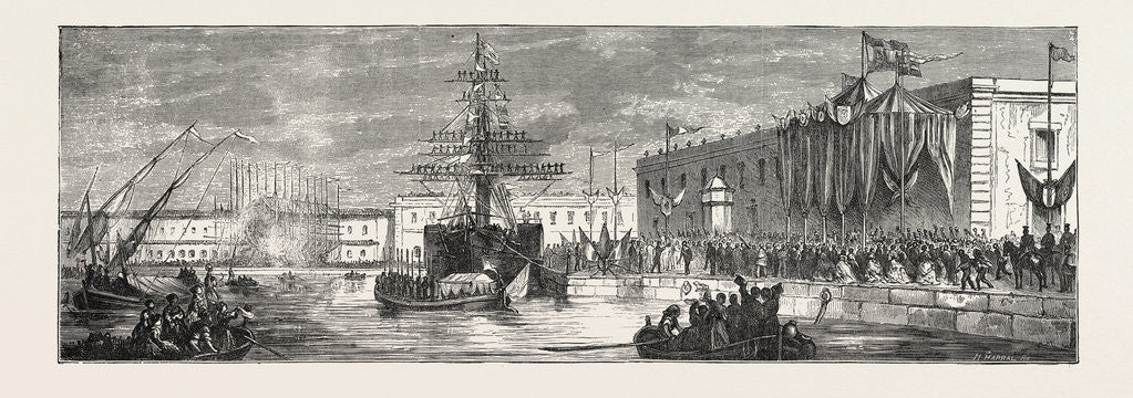 Detail of Landing of the King of Spain at Carthagena, 1871 by Anonymous