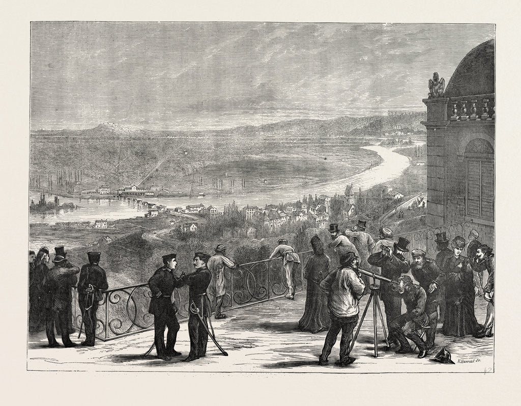 Detail of View from the Terrace of St. Germain, France, 1871 by Anonymous