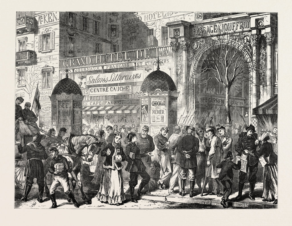 Detail of The A Stroll on the Boulevards in Paris Before the Capitulation, France, 1871 by Anonymous