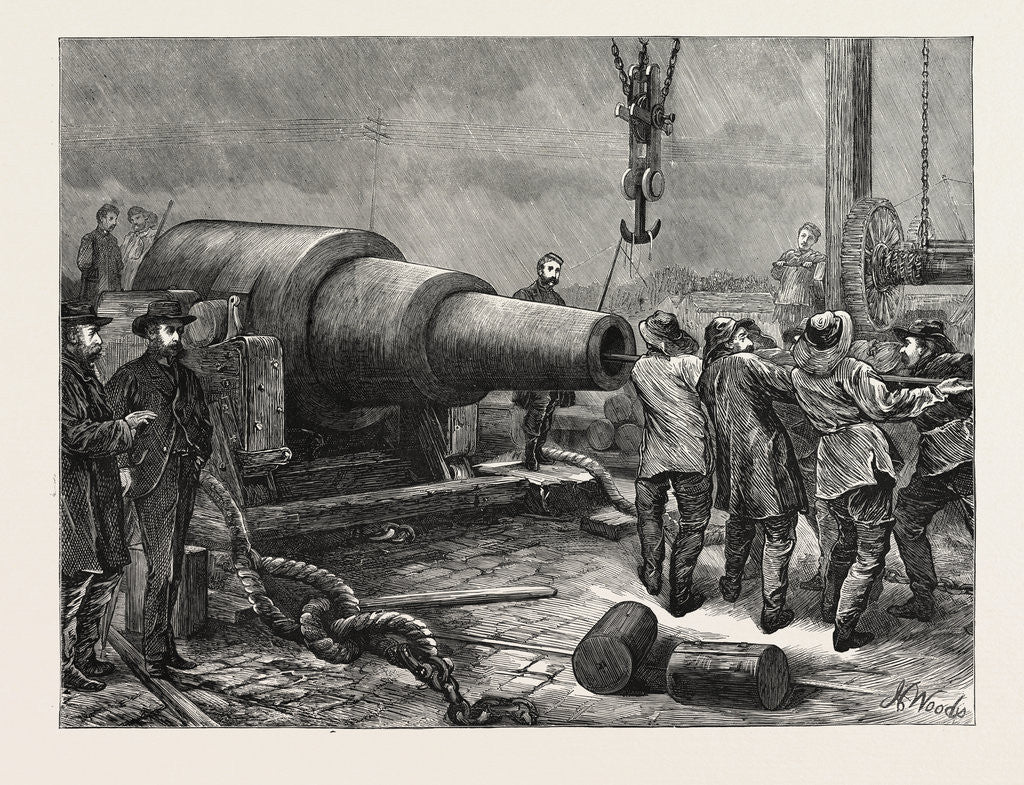 Detail of Testing the 35 Ton Gun at Woolwich, UK, 1871 by Anonymous