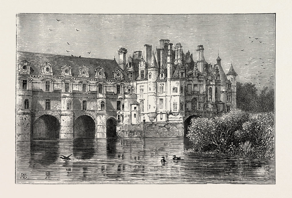 Detail of Chenonceaux, Chateau De Chenonceau, France, 1871 by Anonymous
