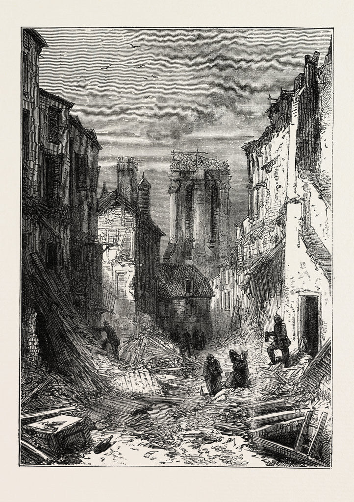 Detail of The The Rue Royale, St. Cloud, France, 1871 by Anonymous