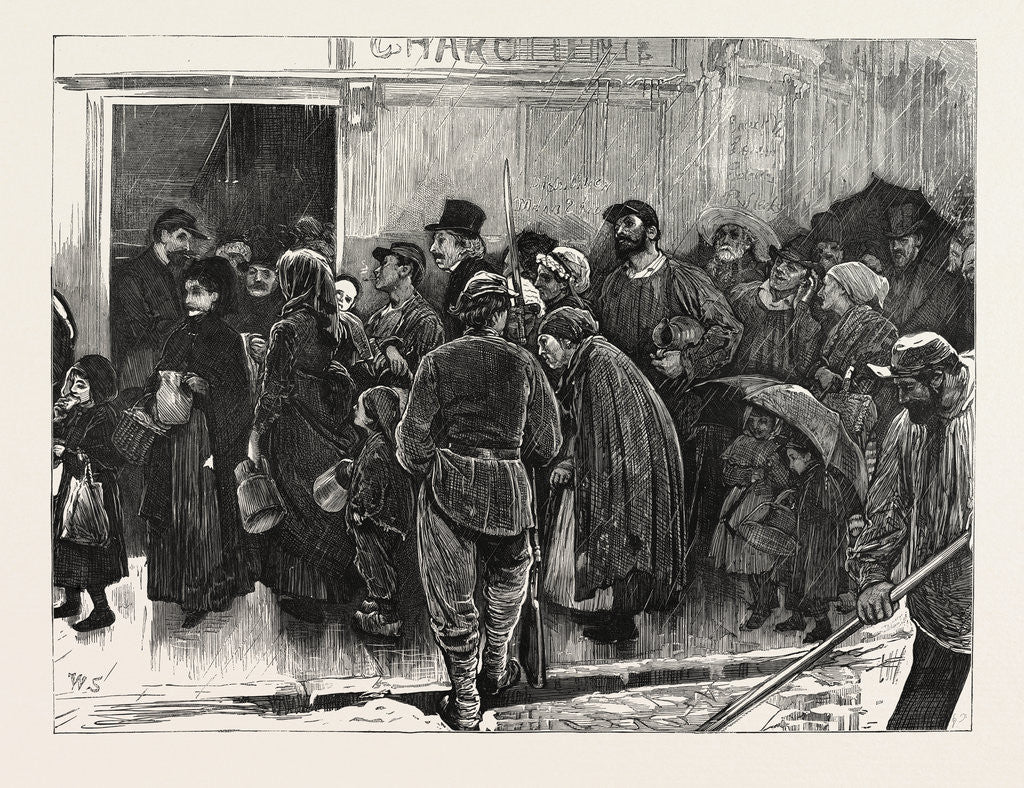 Detail of A Queue in Paris, France, 1871 by Anonymous