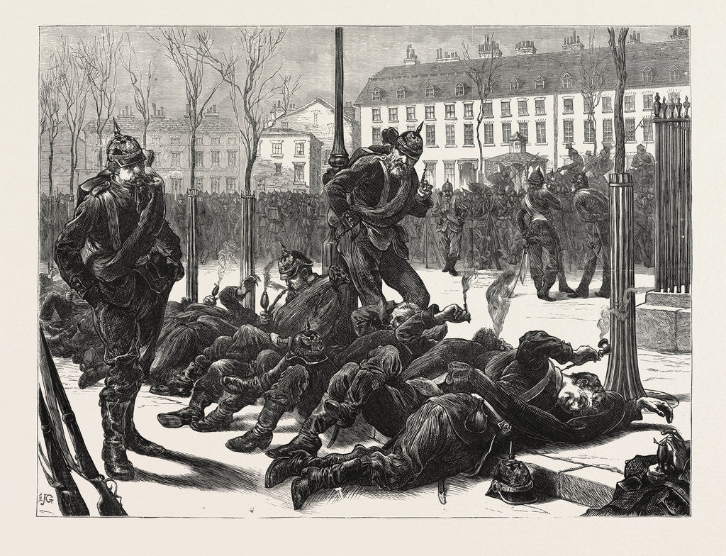 Detail of The The Germans in Paris, Waiting for a Passage, France, 1871 by Anonymous