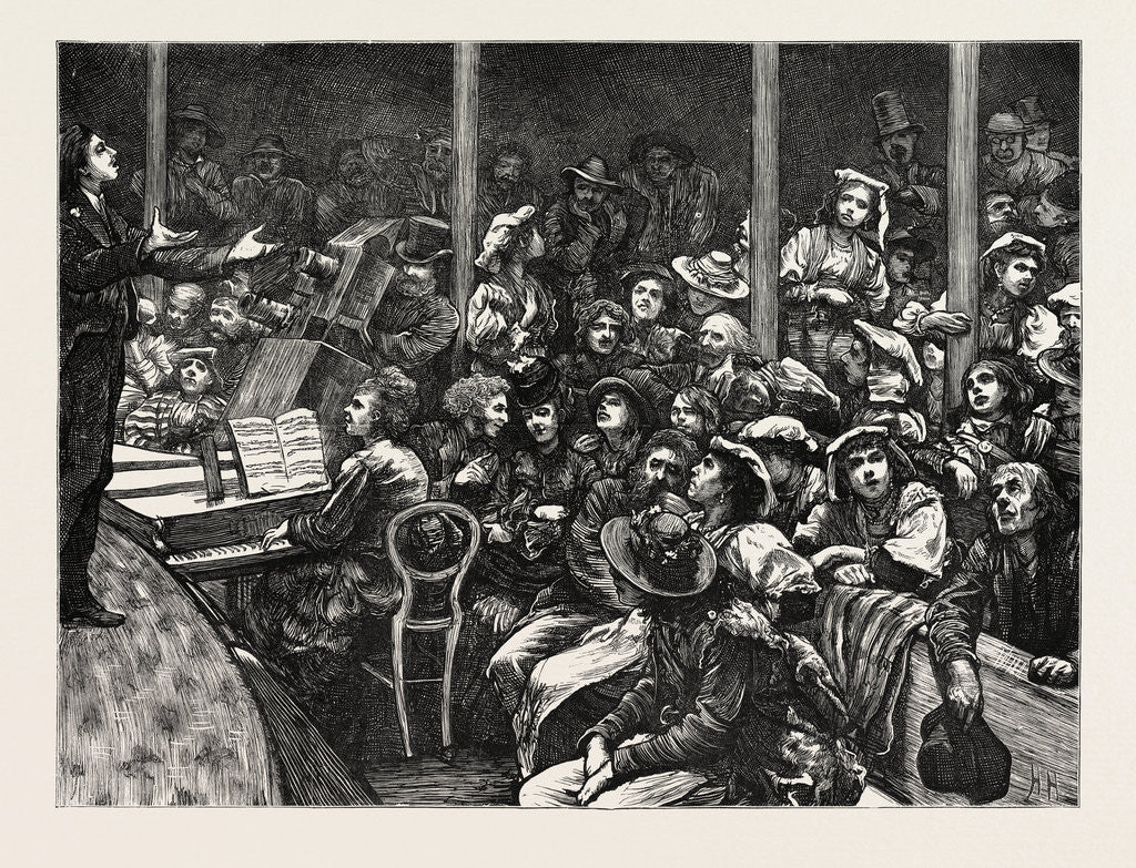 Detail of At a Concert Given to the Poor Italians in London, UK, 1871 by Anonymous