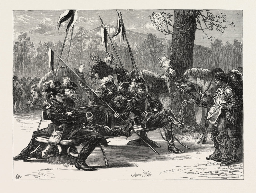 Detail of The The Irrepressible Uhlan in Paris, France, 1871 by Anonymous