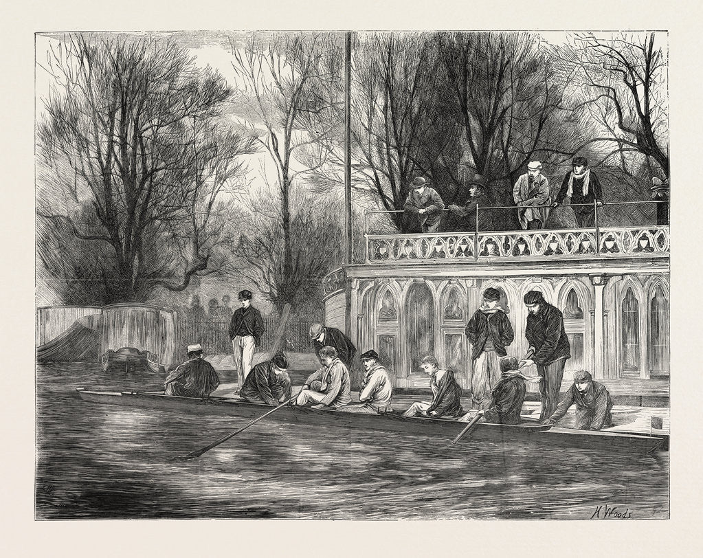 Detail of A Sketch on the Isis, the Oxford Crew at Home, UK, 1871 by Anonymous