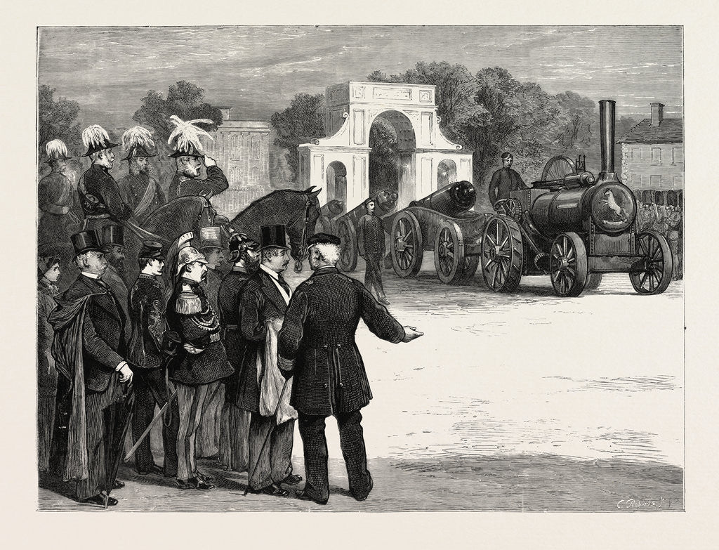 Detail of The War of the Future: Steam Sappers Marching Past at Chatham, UK, 1878 by Anonymous