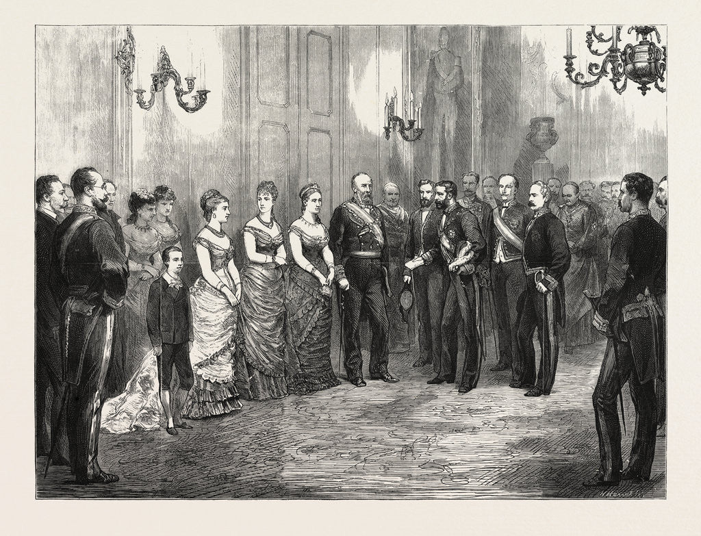 Detail of The Betrothal of the King of Spain: The King's Envoy Formally Asking the Duke of Montpensier for the Hand of the Infanta Mercedes, 1878 by Anonymous