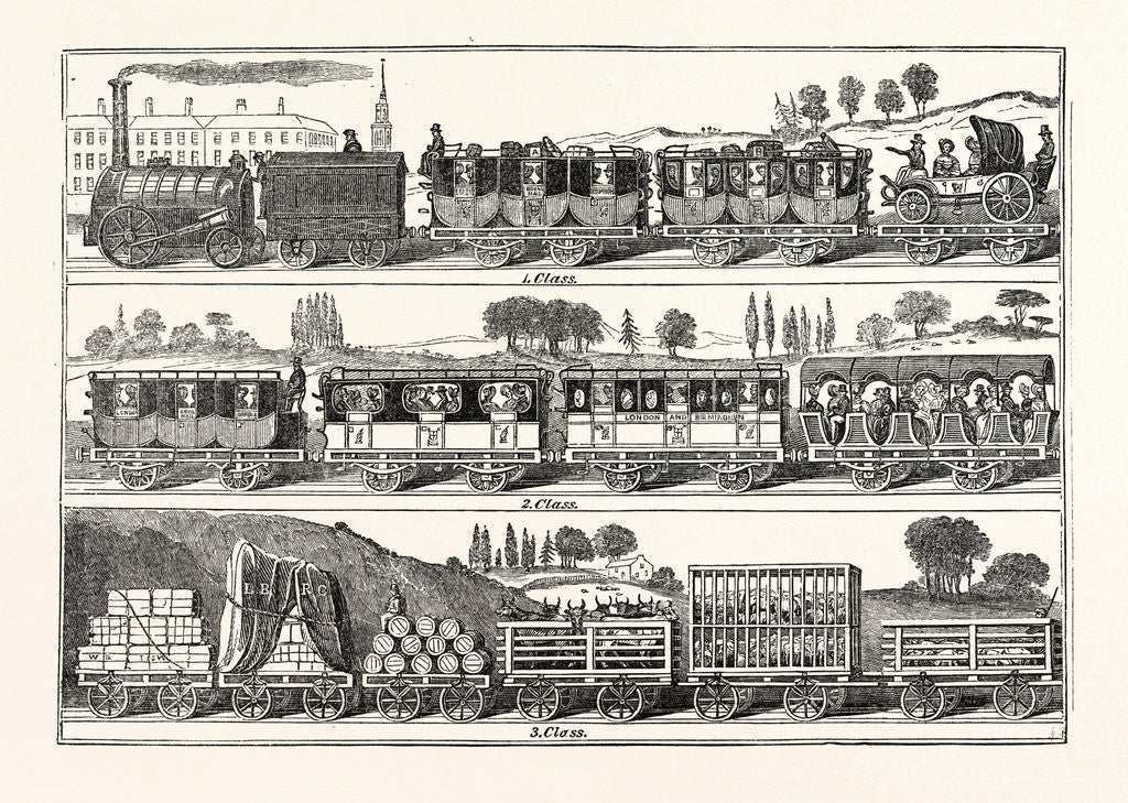 Detail of The London and Birmingham Railway Carriages by Anonymous