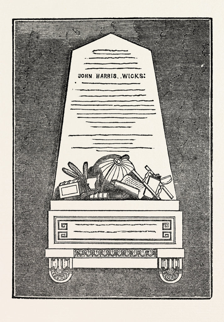 Detail of Monument To John Harris Wicks, in Egham Church by Anonymous