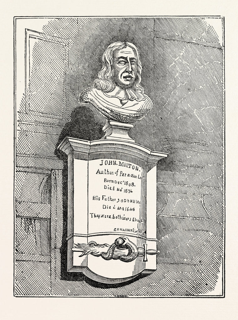 Detail of Tomb of Milton by Anonymous