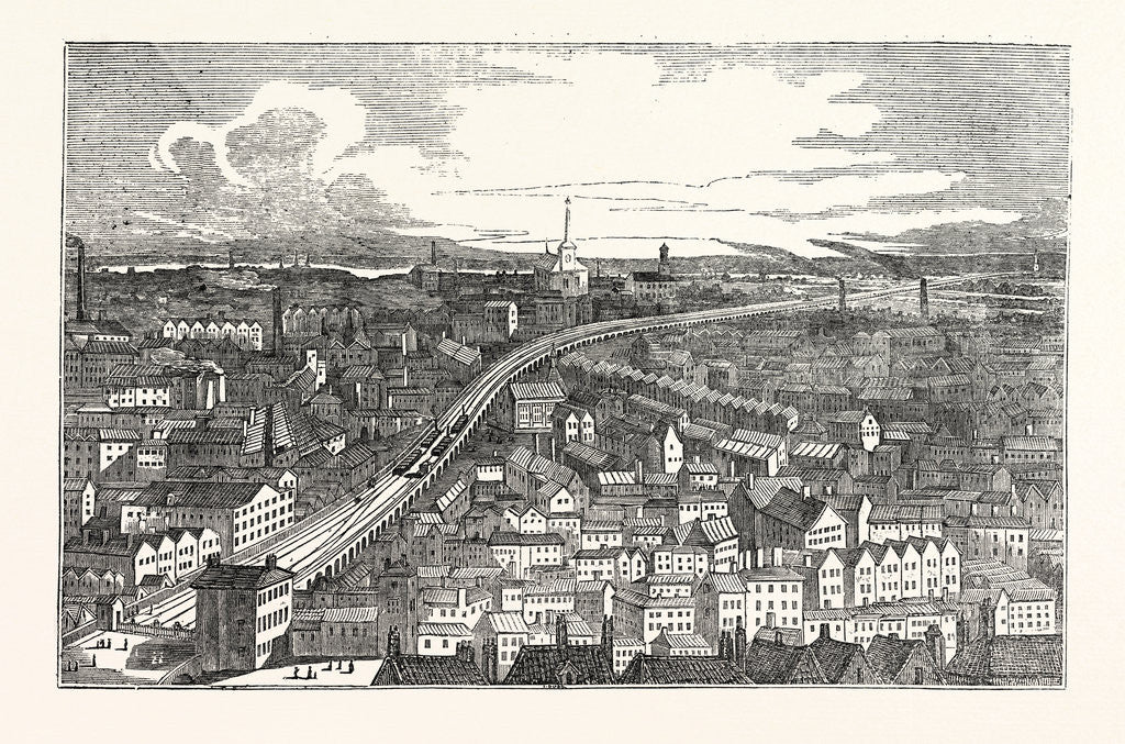 Detail of Bird's Eye View of the London and Greenwich Railway by Anonymous