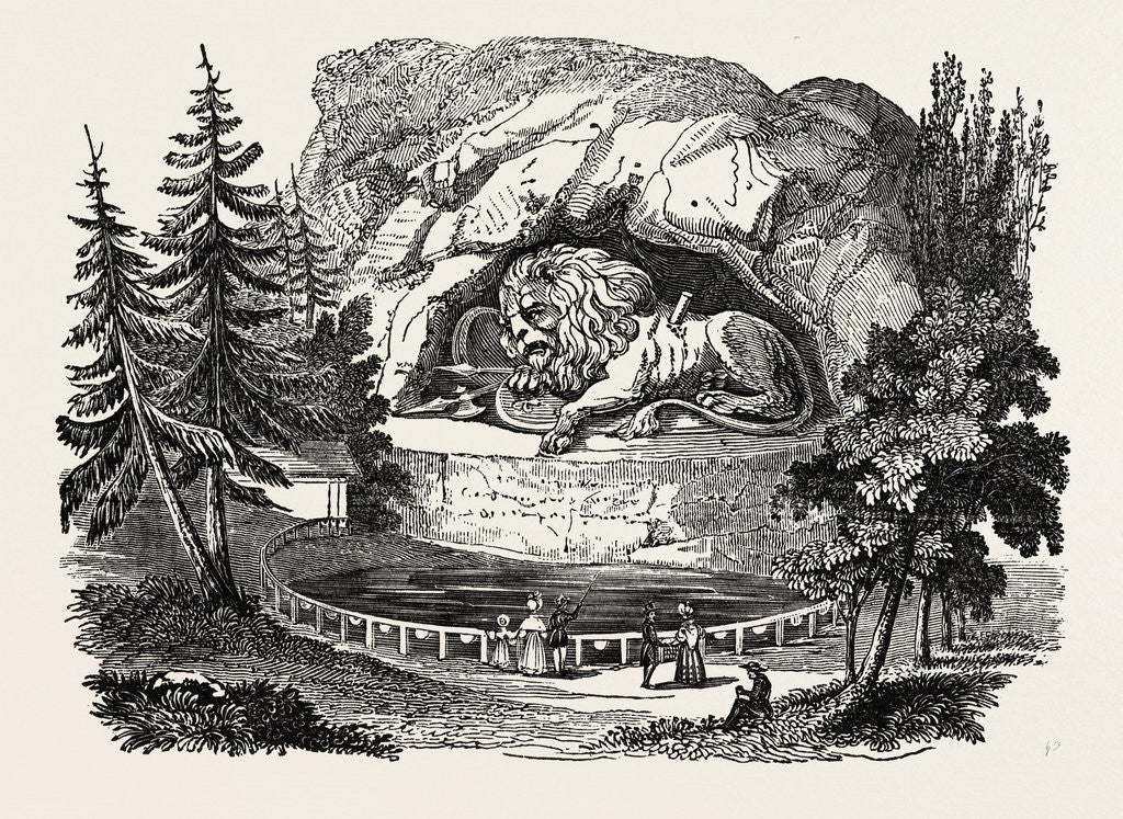 Detail of The Lion of Thorwaldsen by Anonymous