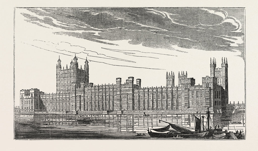 Detail of The New Houses of Parliament by Anonymous