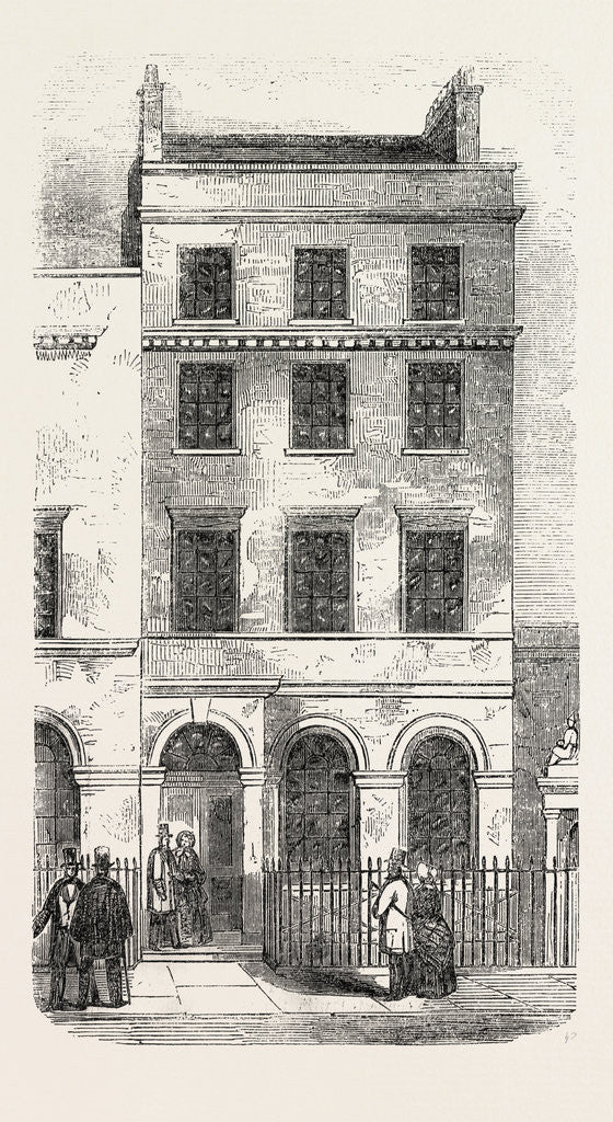 Detail of Strahan's Banking House, 217, Strand, London, 1855 by Anonymous