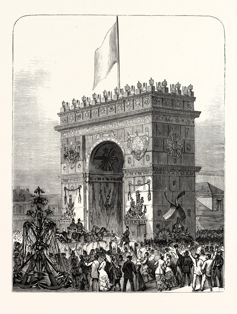 Detail of France: Arrival of the President at the Arsenal, Cherbourg by Anonymous
