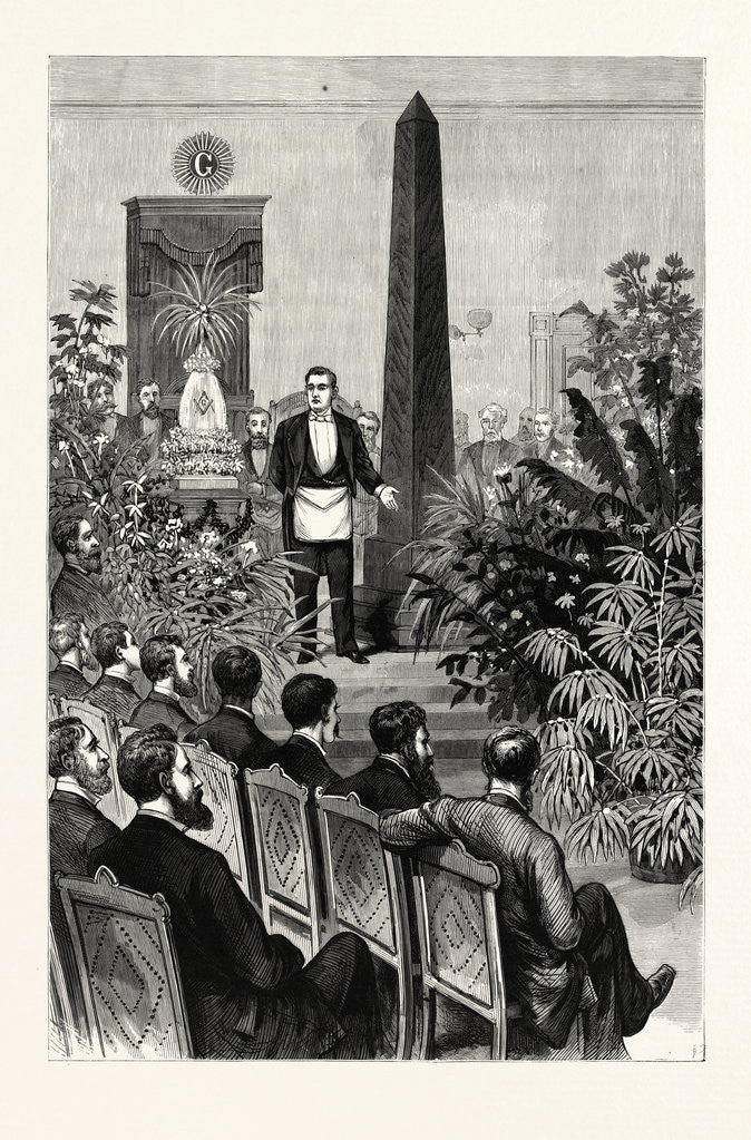 Detail of New York: Reception of Lt.-Com. Gorringe U.S.N. By Anglo-Saxon Lodge No. 137 F. And A. M. Brooklyn by Anonymous