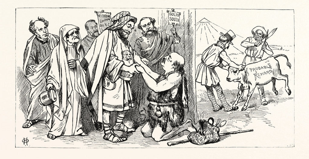 Detail of The Return of the Massachusetts Prodigal by Anonymous
