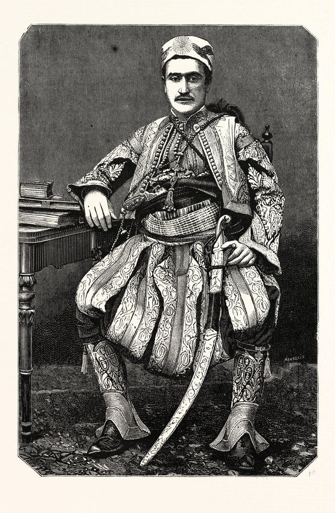 Detail of The Miridite Prince Prinkdodee President of the Provisional Albanian National Government by Anonymous