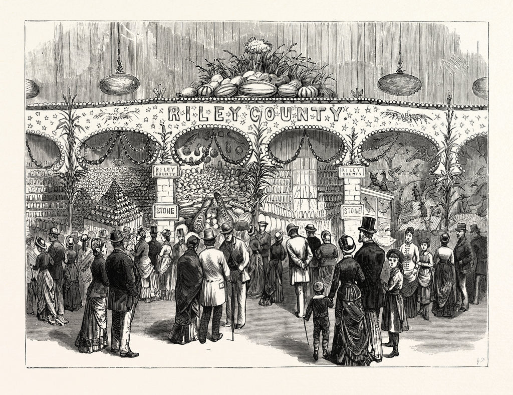 Detail of Kansas: The Riley County Prize Exhibit at the Western National Fair, Bismarck Grove, Lawrence by Anonymous