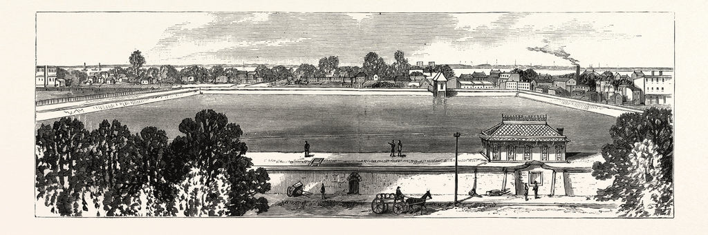 Detail of New Jersey: New Reservoir on Bergen Heights, for the Supply of Jersey City by Anonymous