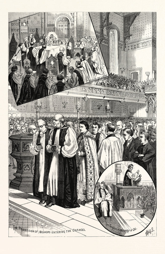 Detail of New York: Opening Services of the Protestant Episcopal Triennial Convention in St. George's Church by Anonymous