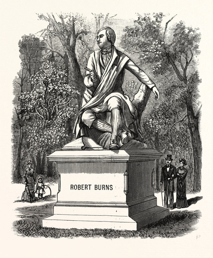 Detail of New York: Bronze Statue of Robert Burns, Unvailed in Central Park, October 2nd by Anonymous