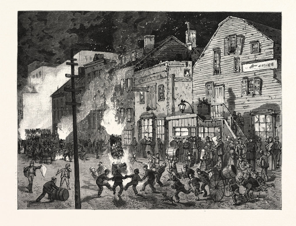 Detail of New York: After the Closing of the Polls; Demonstrations of Young America in the Sixth Ward by Anonymous