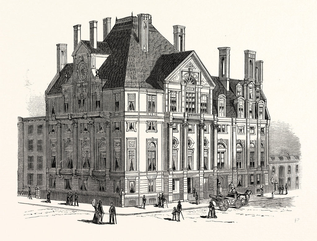 Detail of Architectural Progress of New York City. New Quarters of the Union League Club on Fifth Avenue by Anonymous