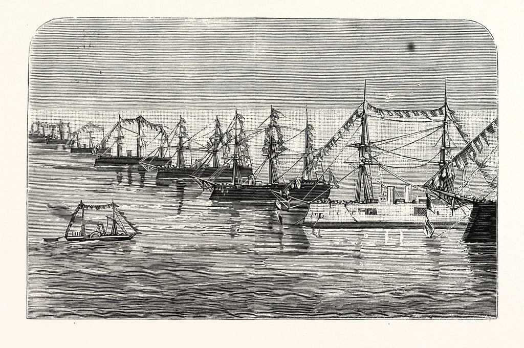 Detail of The Adriatic: The Prince Of Montenegro Visiting The Allied Fleet. by Anonymous