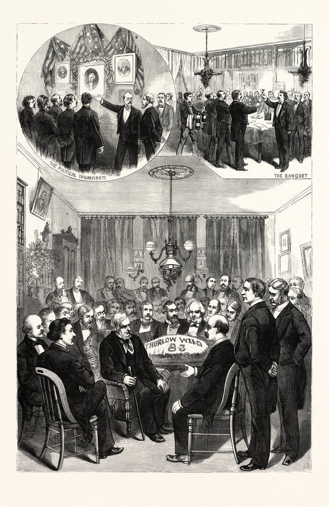 Detail of New York: Reception Given by the Press Club to Thurlow Weed, on His Eighty-Third Birthday by Anonymous