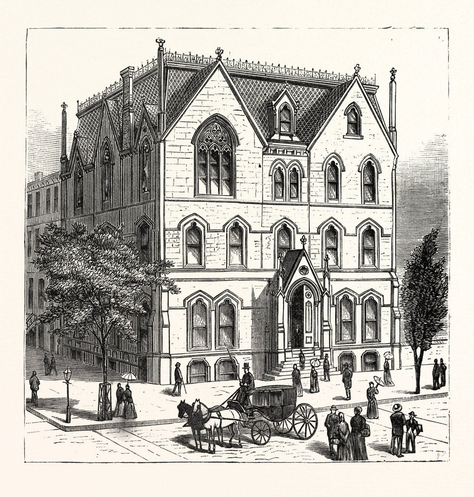 Detail of New York: The New Residence of Cardinal M'Closkey by Anonymous