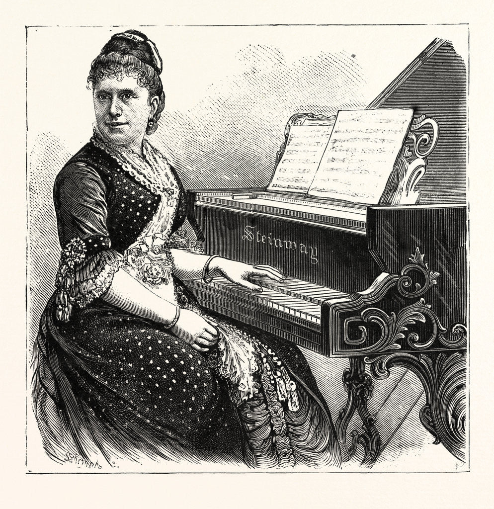 Detail of Mme. Julia Rive-King Pianist by Anonymous