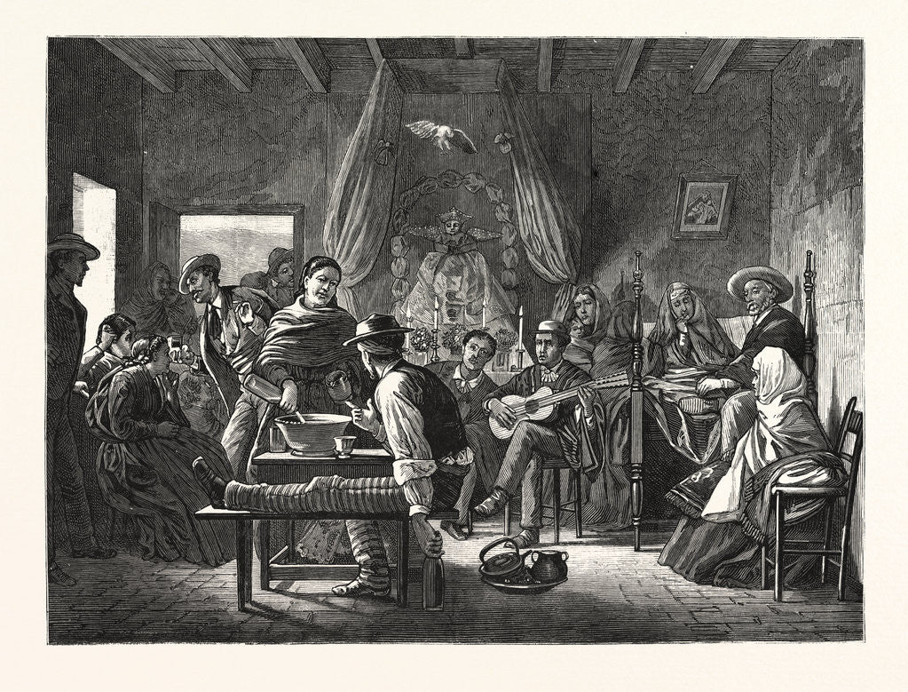 Detail of South America: A Baby's Wake in the Interior of Chile by Anonymous
